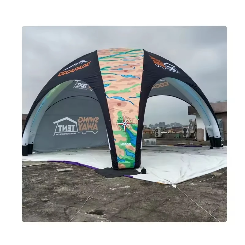 Customizable Large PVC Inflatable Training Tent Luxury Portable Cotton Canvas Screen House Waterproof Outdoor Trade Shows Custom