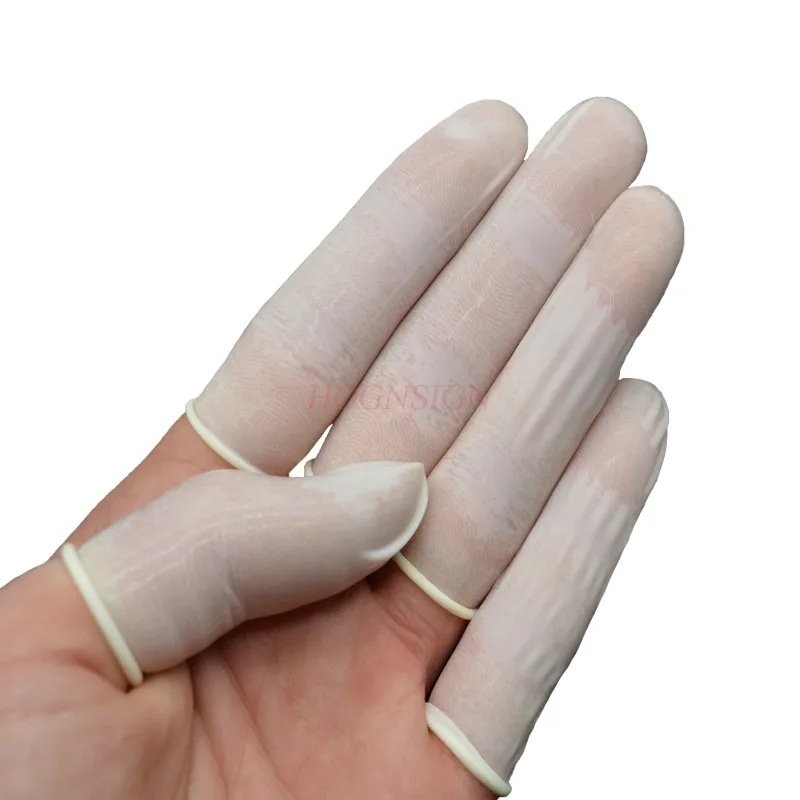 100pcs Disposable finger cover,nail pattern embroidery, anti-static and anti-skid protective cover, latex rubber finger cover