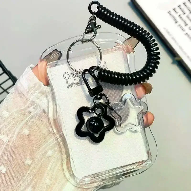 Kpop Photocard Holder Photo Display Holder With Star Keychain Idol Picture Protector Sleeves Credit ID Cards Protective Case