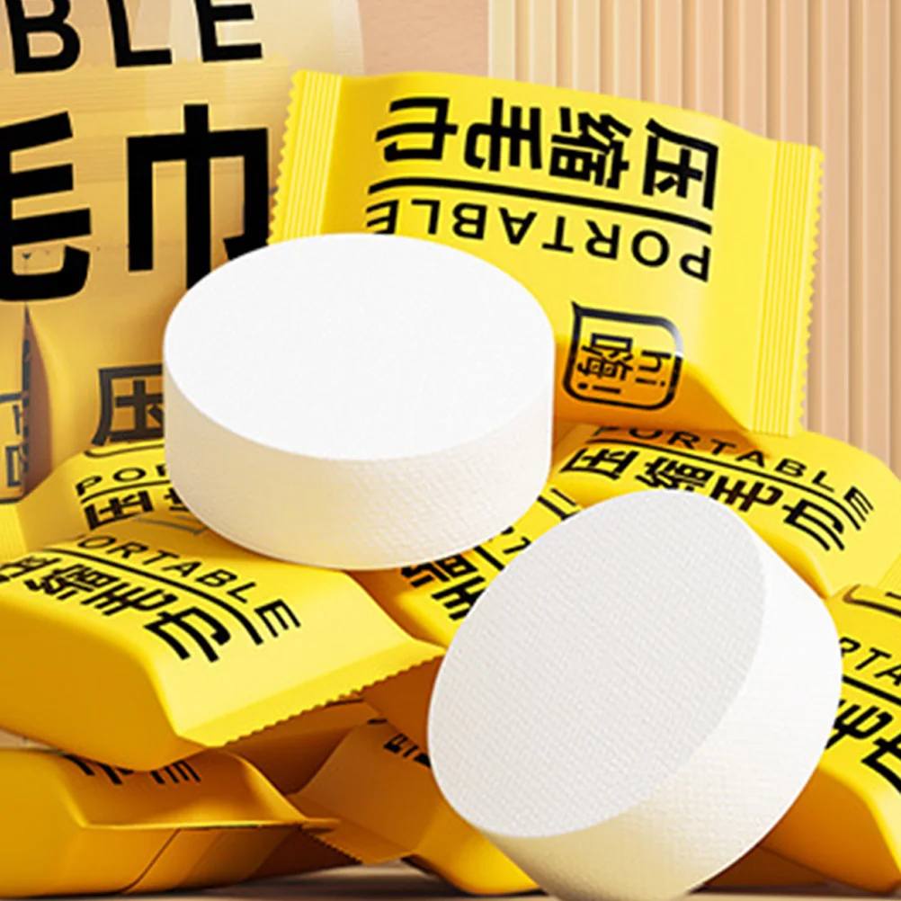 

16pcs Compressed Towels Portable Travel Face Washcloths Disposable Hygienic Tablets Camping Outdoor Small Wash Towel For Travel