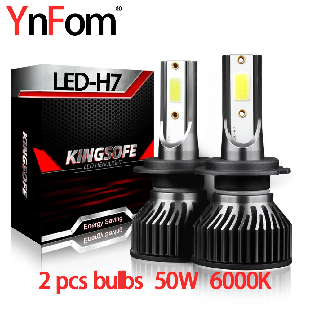 

YnFom Car Special Halogen To LED Headlight (2 Pcs) H7 Bulbs Kit For Cars Low Beam,High Beam,Car Accessories