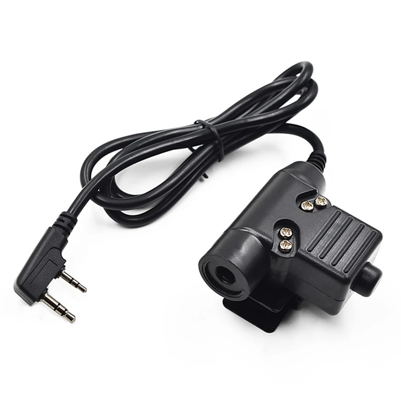 

U94 7.0Mm PTT Cable Plug Headset Adapter 2PIN For Baofeng UV-5R UV-S9 Plus UV-82 AR-152 Walkie Talkie Two Way Radio