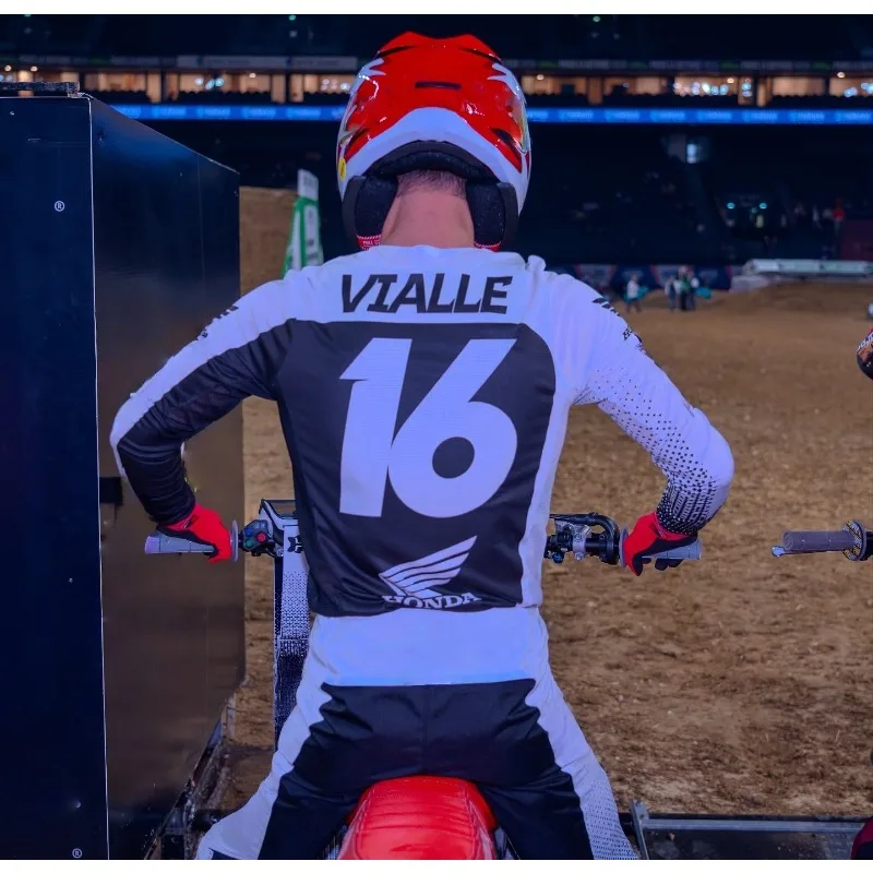 

2026 Trendy Motocross Replica #16 VIALLE Honda Racing Team Reprint Jersey Loose Breathable 3D Printed Quick Dry long sleeve Top