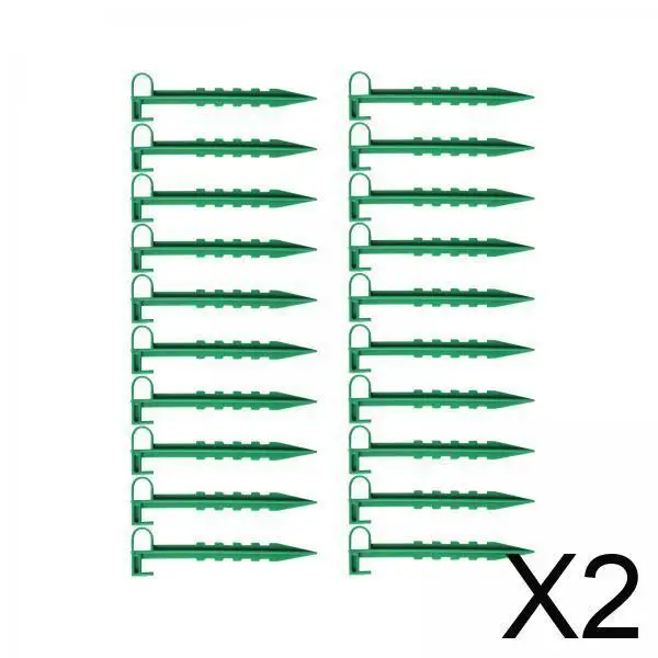 

2x 20x Garden Stakes for Greenhouse Landscape Fabric Lawn Edging Tents Securing