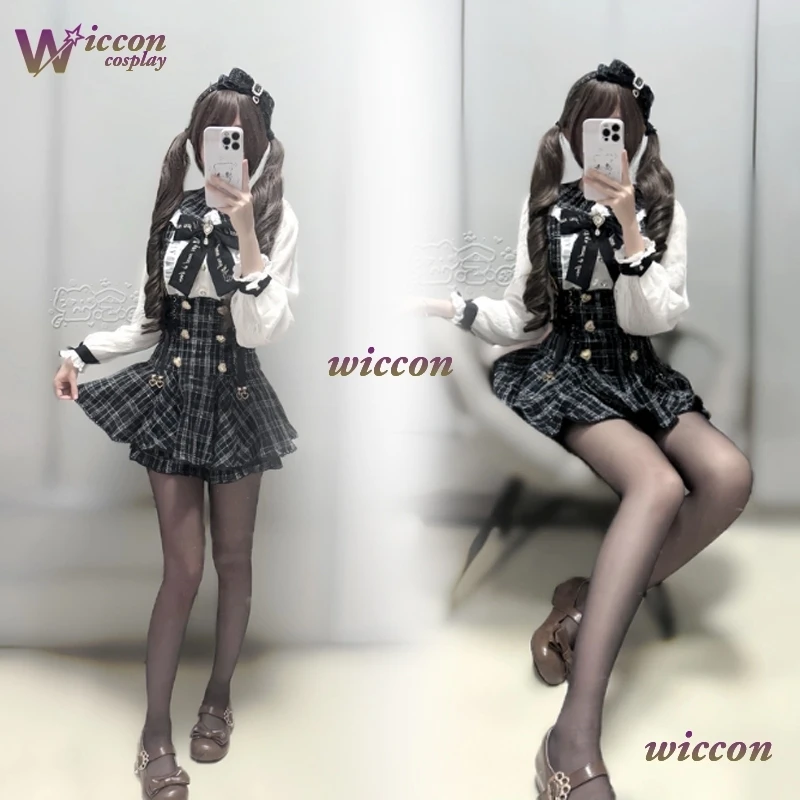 Uha japonés Y2K Jirai Kei S-5XL serie Full Landmine Mass camisa de manga corta y larga pantalones cortos vestido mujeres niñas fiesta de Halloween