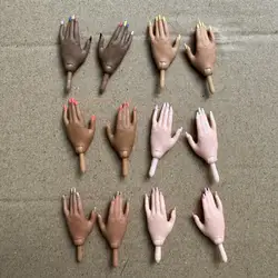Original Big Sister Doll Replacement Hands LOLS Brown White Skin Tone Nails With Pink Green Manicure