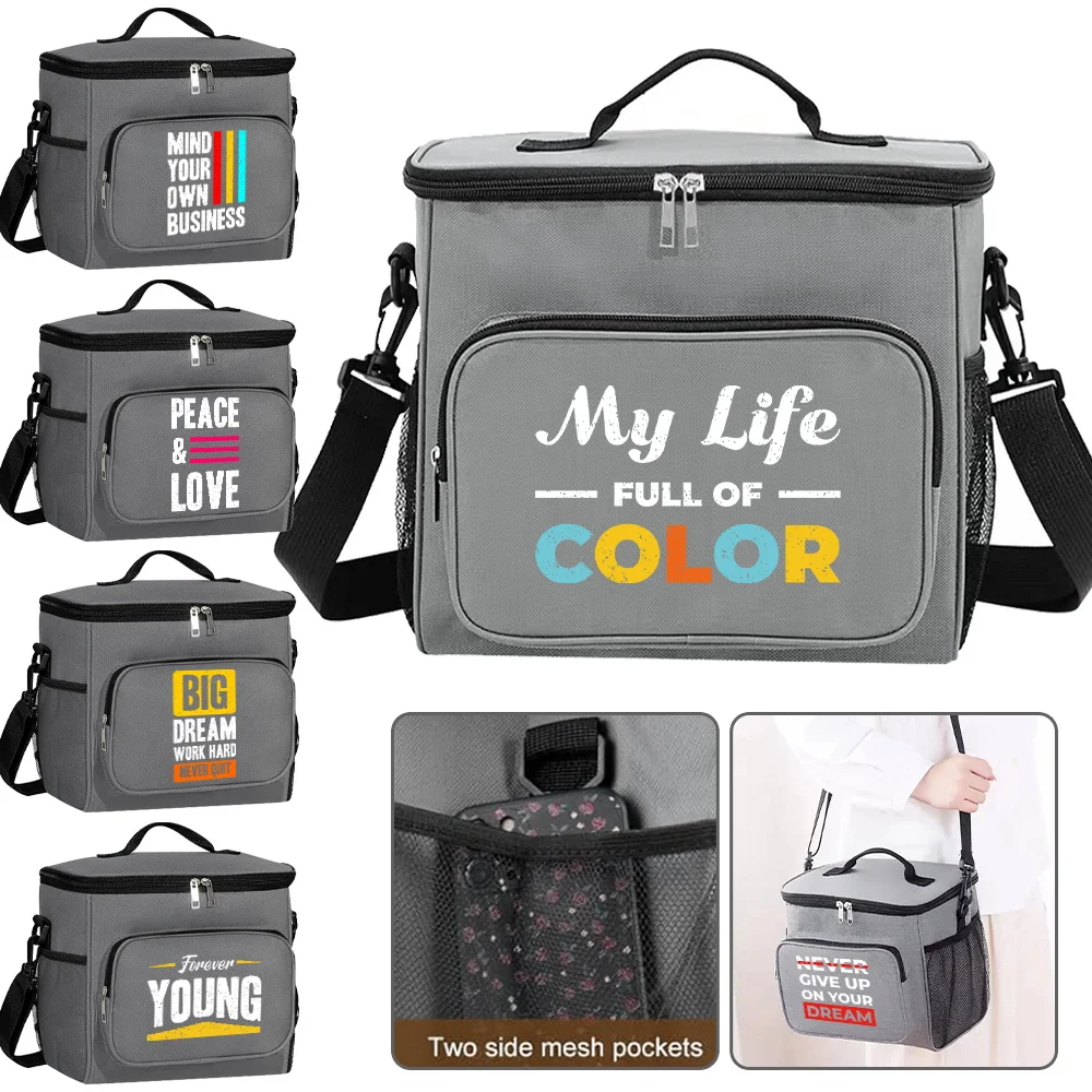 Outdoor Travel Everyday Use Cooler Box Handheld Storage Bags Single‑shoulder Lunch Bag Portable Handheld Lunch Bag