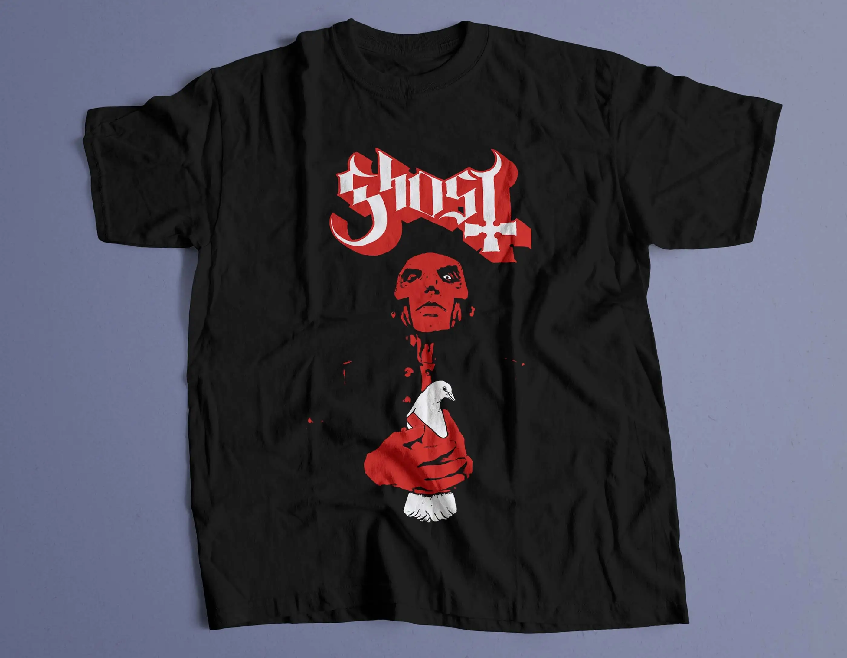 Ghost Band T Shirt Dove Red New Rock