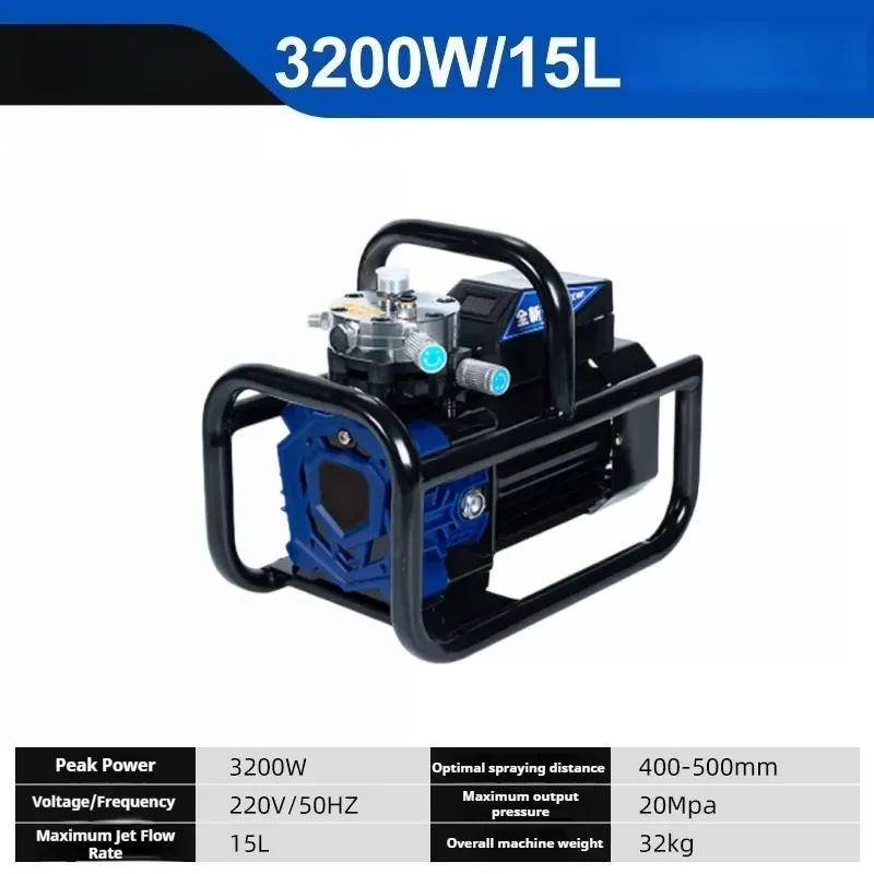3200W High Pressure Airless Paint Sprayer with 20Mpa Output, Paint Spray for Wall Furniture Industrial Painting