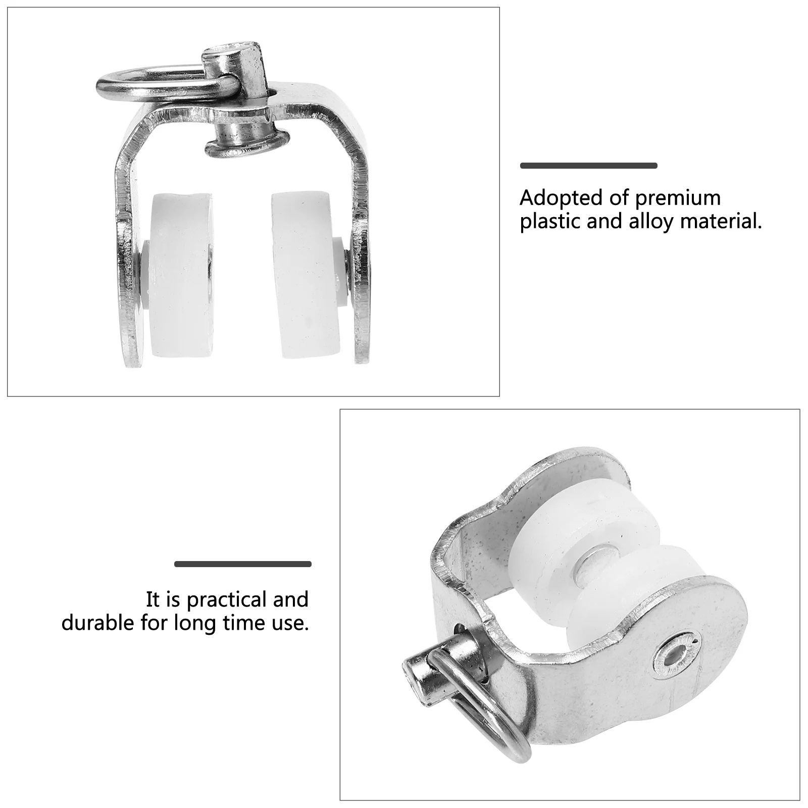 

20Pcs Curtain Sliding Wheels Plastic Rail Track Rollers Smooth Moving Curtain Gliders Accessories Sliding Wheel