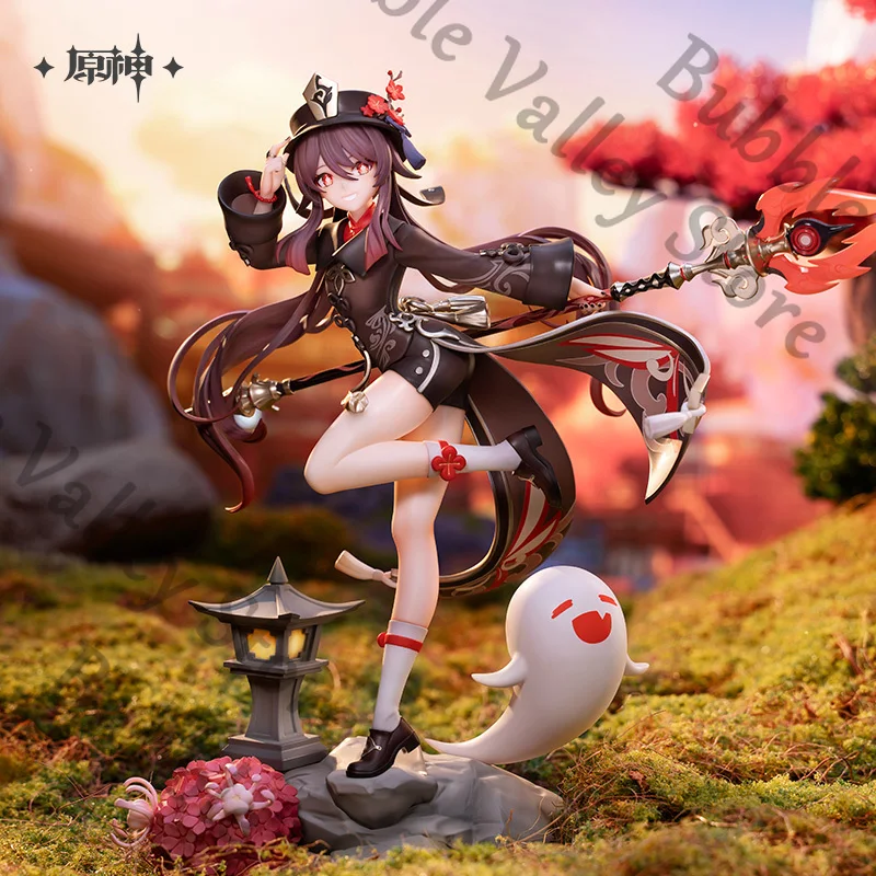 

Official Anime Genshin Impact Hu Tao Cosplay Garage Kits Cartoon Figurine Model Mock-up Plaything Desktop Ornament Gift
