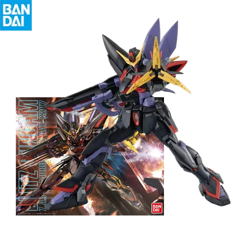 Bandai Gunpla Mg 1/100 Gat-X207 Blitz Gundam Seed Assembly Model High Quality Collectible Anime Robot Kits Figures Kids Gift