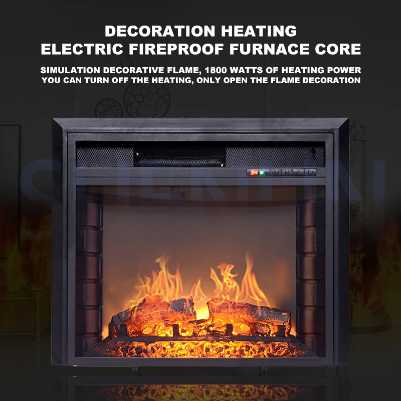 Electric Fireplace HeaterDecorative Fireplace Simulation Flame Electric Fireplaces With 3d Fire Fake Fireplace Heater