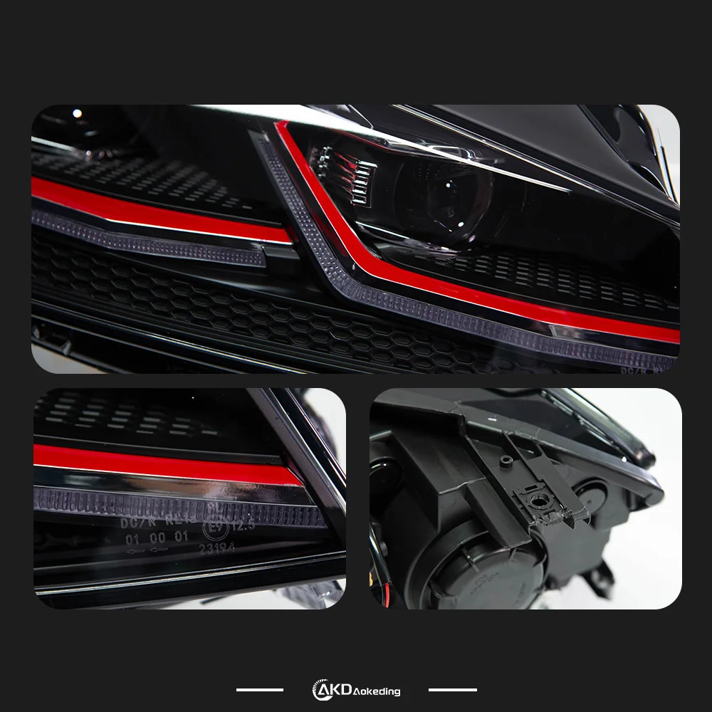 Headlight For VW Golf 7.5 2018-2020 Car автомобильные товары LED DRL Hella 5 Xenon Lens Hid H7 Golf 7 golf 7.5 Car Accessories