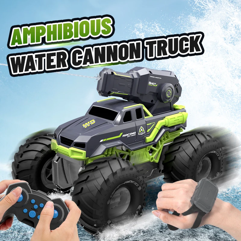 

Amphibious Remote Control Cars Self-absorbing Water Guns 2.4G RC Off Road Vehicle Climbing Stunt Car Toy for Kids Birthday Gifts