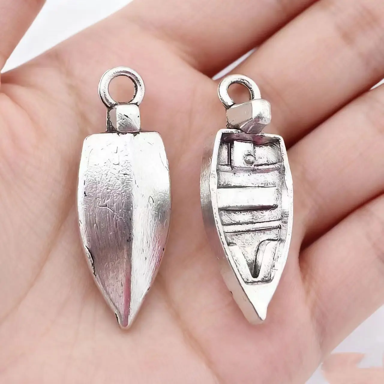 15Pcs/Lot Charms Ship Boat 22x8mm Antique Silver Color Pendants DIY Crafts Making Findings Handmade Tibetan Jewelry