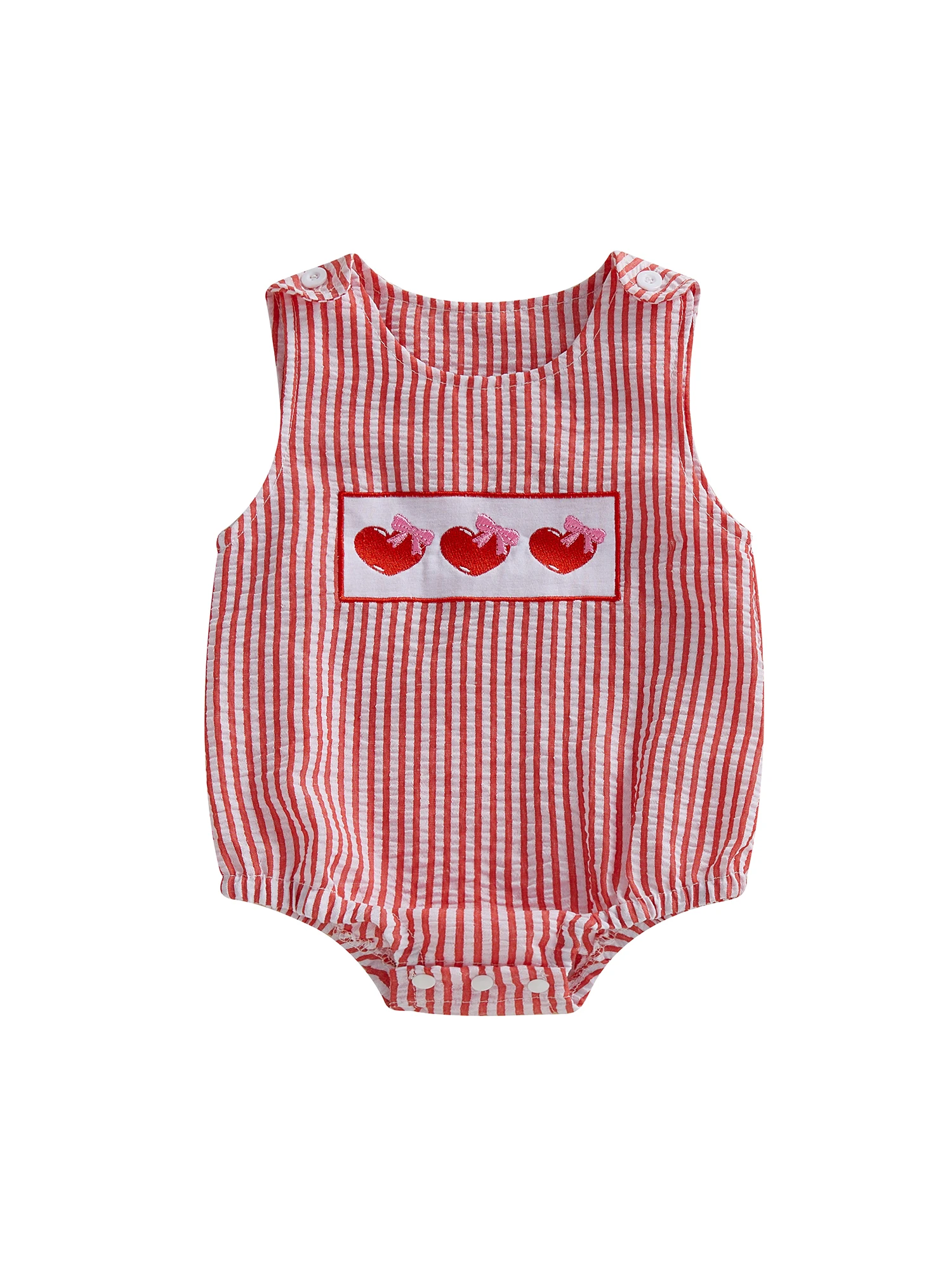 

Очаровательный детский комбинезон без рукавов с цветочным принтом и рюшами, бантом и эластичным поясом для летних развлечений