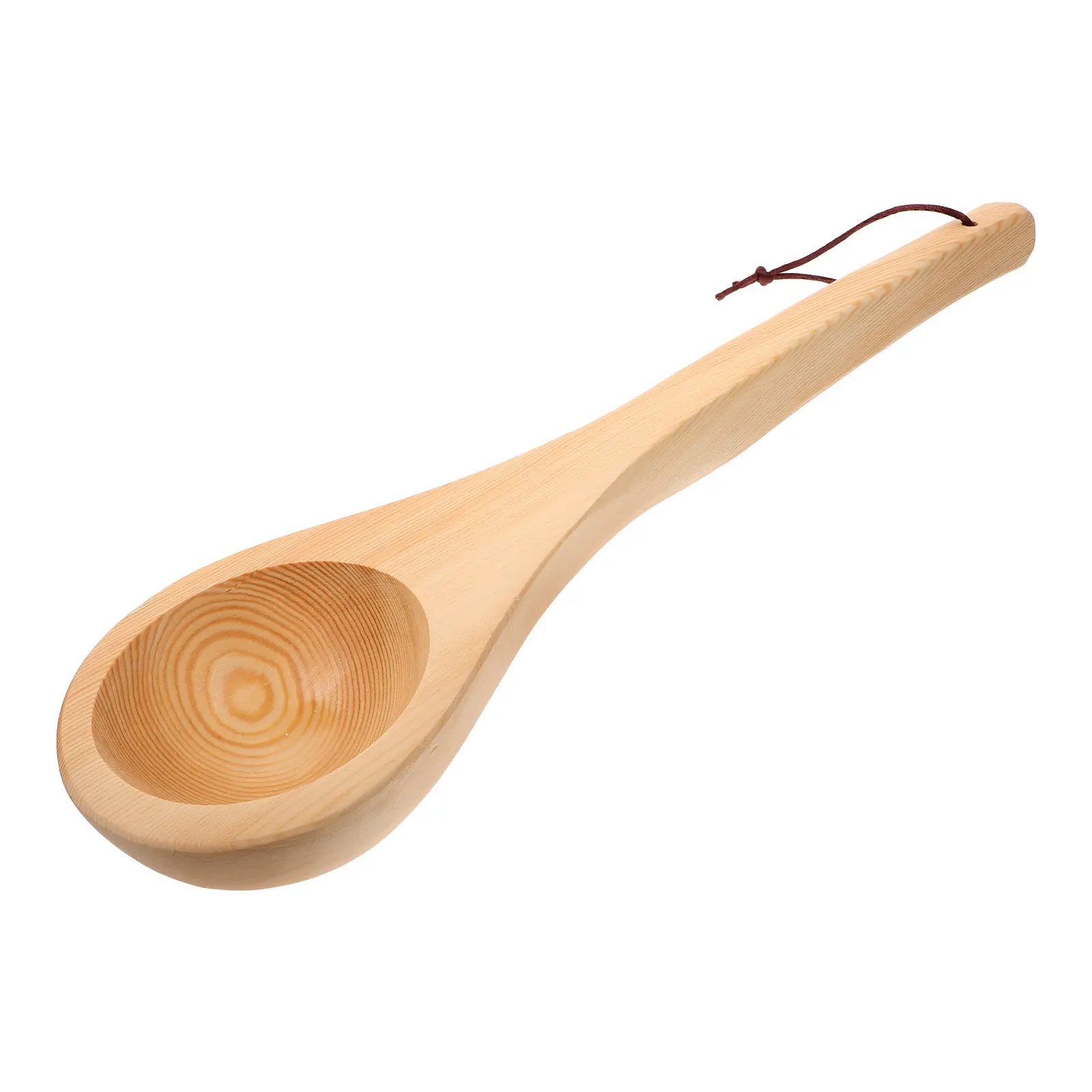 

Wooden Water Ladle Ergonomic Long Handle Portable Bathing Sauna Scoop Multipurpose Water Scoop for Kitchen Spa Bathroom Use