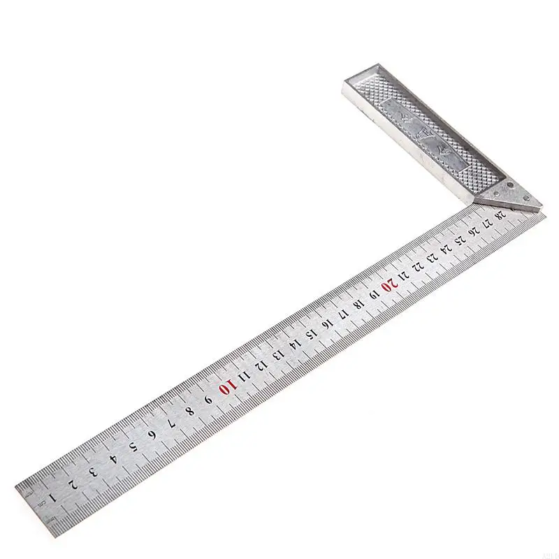 A2UD Portable 1Pc 30cm Stainless Steel Right Measuring Angle Square Ruler New