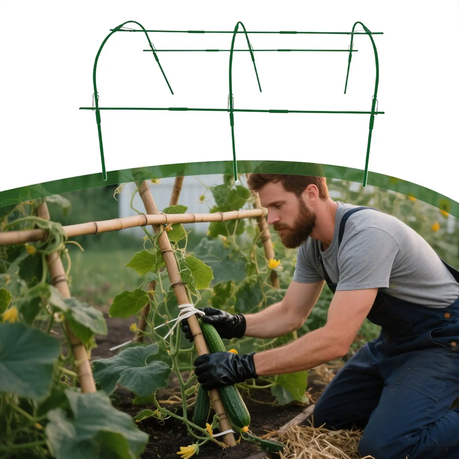 

Garden Hoop Flowerbed Grow Tunnel Windproof Planting Hoop Grow Tunnel For Raised Bed Greenhouse Orchard Flowerbed Backyard