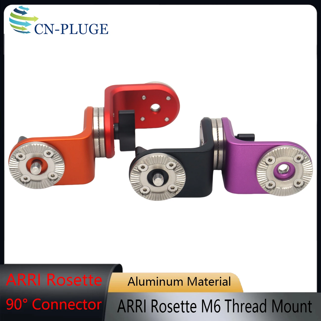 Dual ARRI Rosettes Extension Mount Connector With Central M6 Thread & Adjustable Thumb Knob For Camera Rig Handle Grip