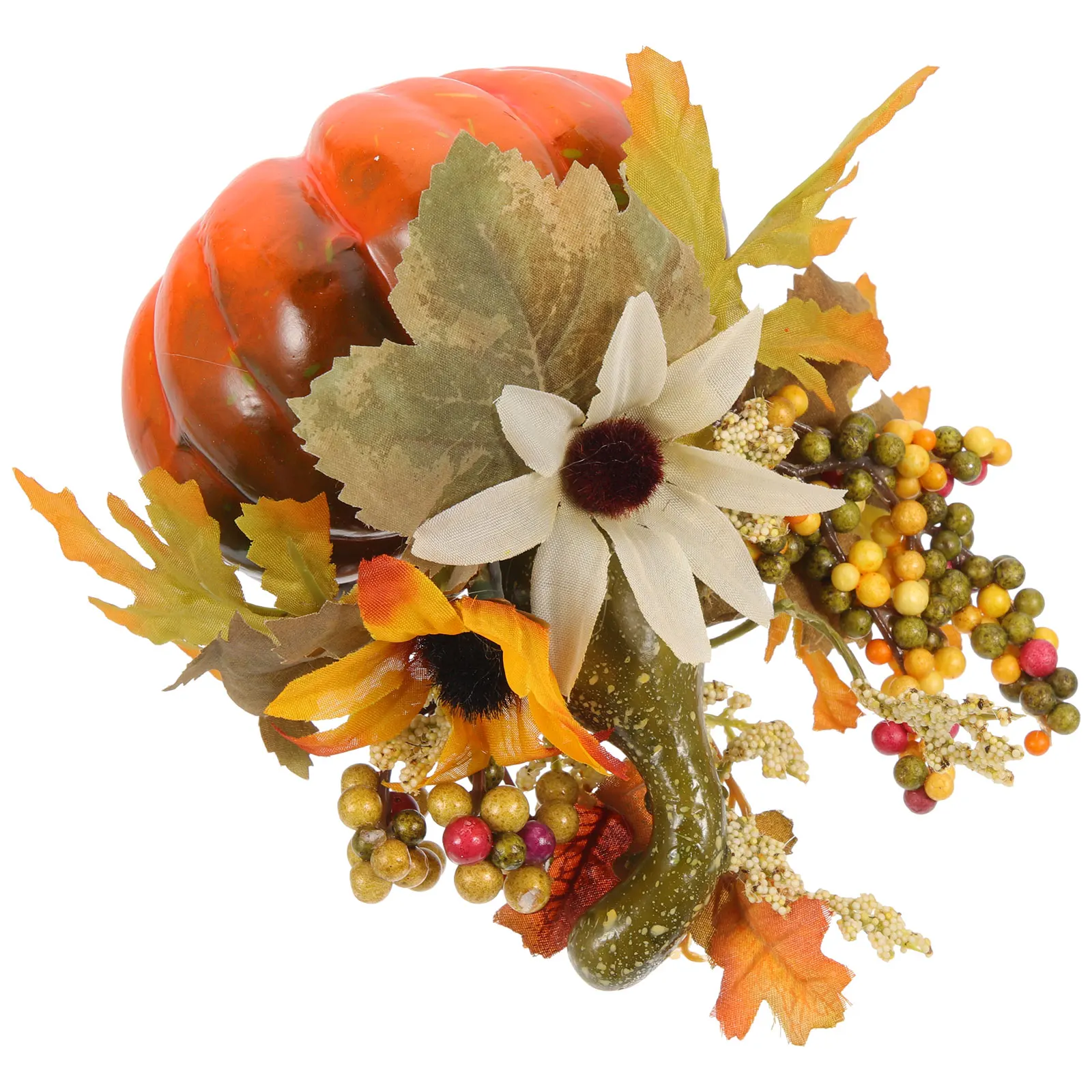 

Artificial Maple Leaf Pumpkin Decor Fall Centerpieces Home Table namentsPumpkin Decorative Autumn Embellishment Material
