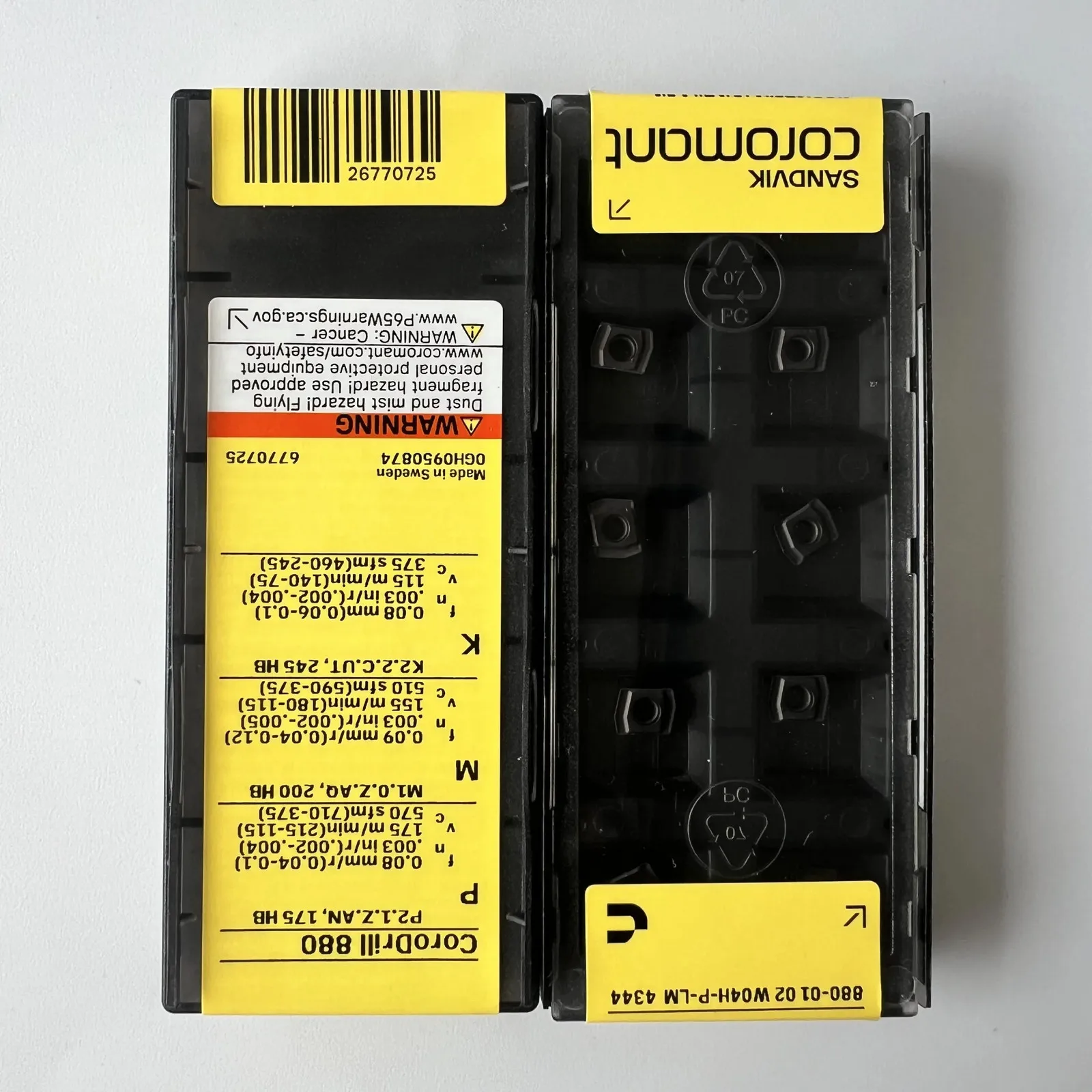 

SANDVIK / 880-0102W04H-P-LM 4344 / Лезвие с ЧПУ из твердого сплава, 10 шт.