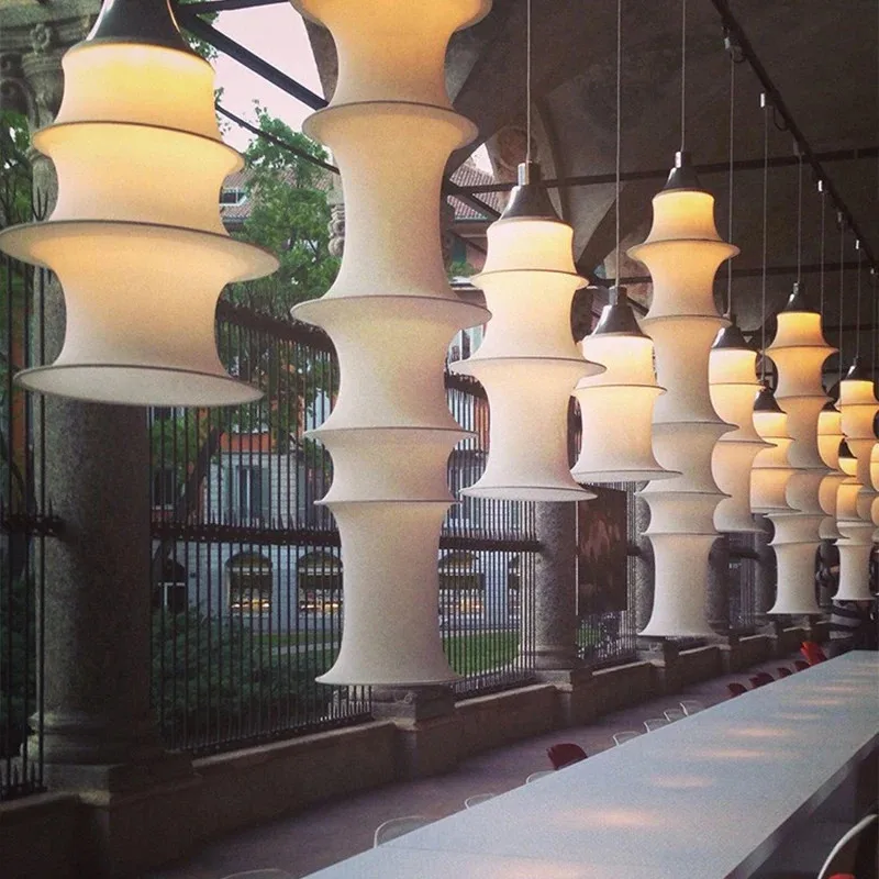 Japanese Designer Pendant Lights Xuan Paper Lampshade Living Room Restaurant Staircase Homestay