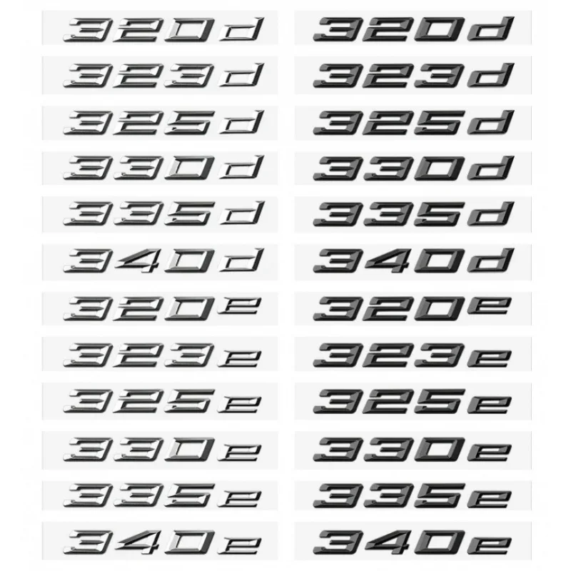 

3D Letters Car Trunk For BMW M 316i 330i 320d 325d 320e 340e 4MATIC V8 BITURBO Xdrive Emblem Badge Logo Stickers Accessories