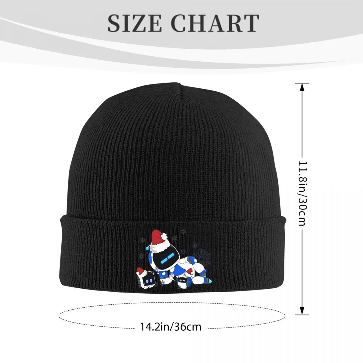 Astrobot Christmas Xmas Cartoon Game Knitted Caps for Women Men Beanie Winter Hats Acrylic Astros Playroom Crochet Cap