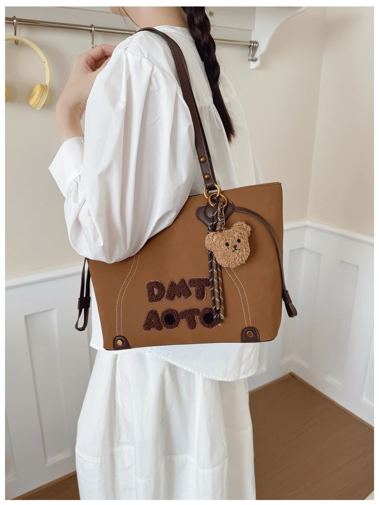 

Women's 2025 New Retro Tote Bag - Large Capacity Commuter Shoulder Bag High-End Fashion Design,bag for women