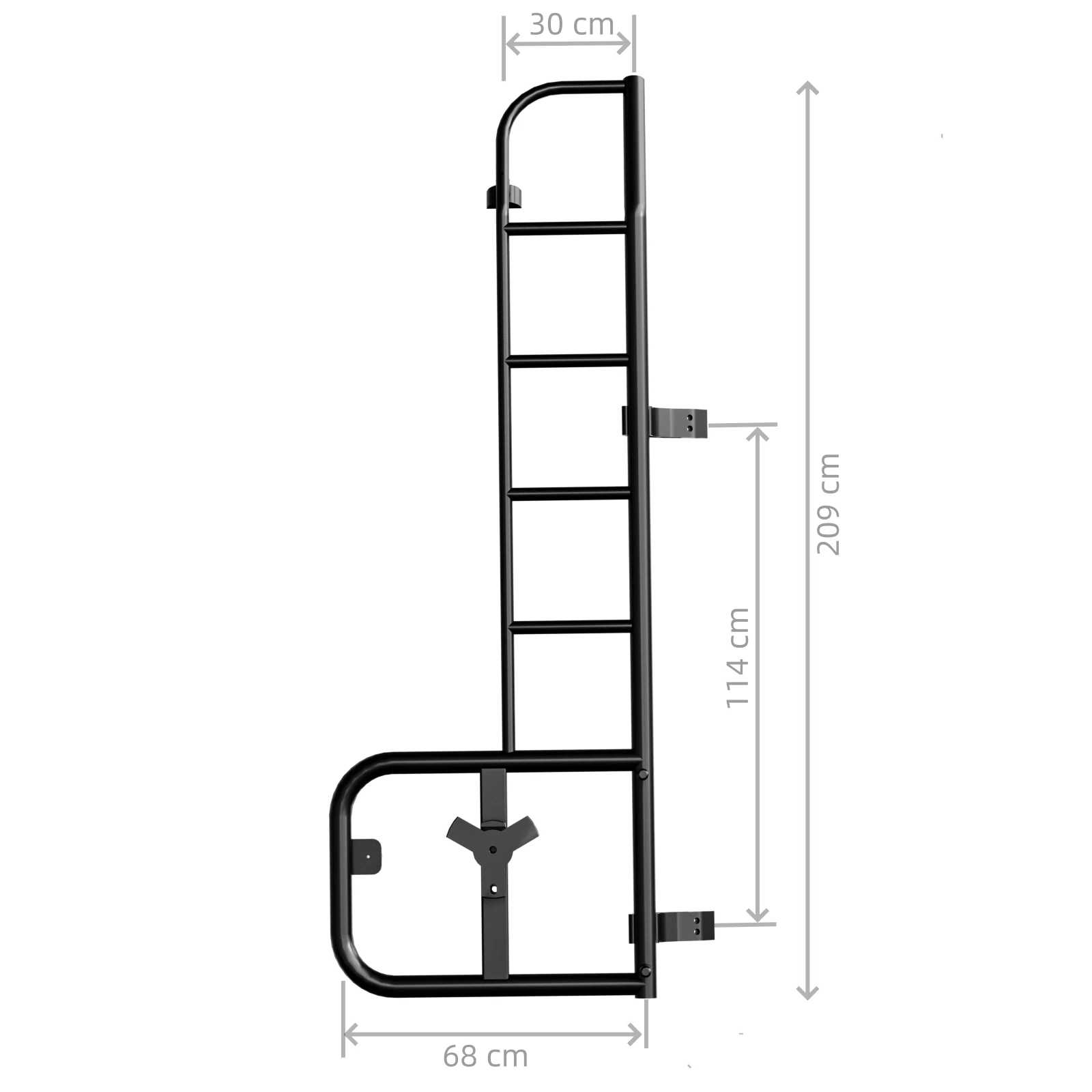 

Factory Supply 2-in-1 RV Exterior Parts Caravans Fifth-Wheels Accessories Car Steering Wheel Type Includes Back Ladder Tire Rack