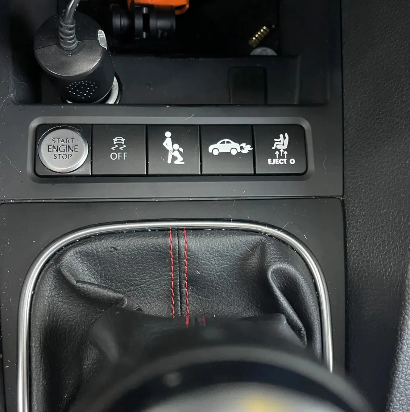 2-3cm 4pcs Blank Car Button Decal Passenger Button Decal Blank Buttons Funny Decal Eject Panic Turbo Boost Sticker
