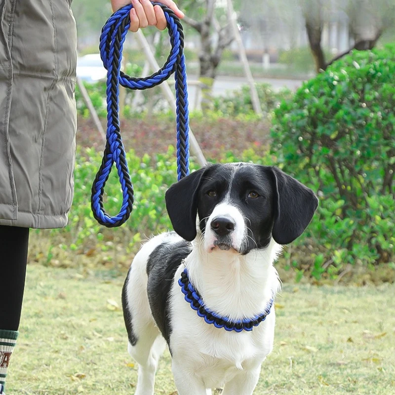 Heavy Duty Dog Leash for Large Dogs Anti Pull Rope with Soft Handle Durable 8 Strand Braided Pet Lead