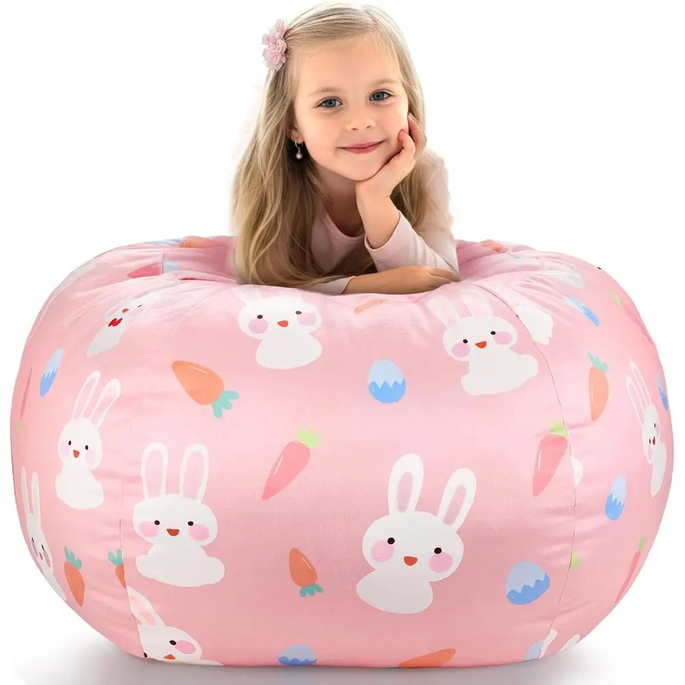 

Transform Kids' Plushies into a Cozy Bean Bag Chair - Durable Storage Cover for Playrooms and Nurseries