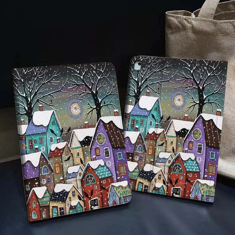 

Cartoon Black Cat Tree Lantern Tablet Case For Apple iPad Air Pro mini 1 2 3 4 5 6 7 8 9 11 M2 M3 M5 M4 5th 6th 7th 10th 11th