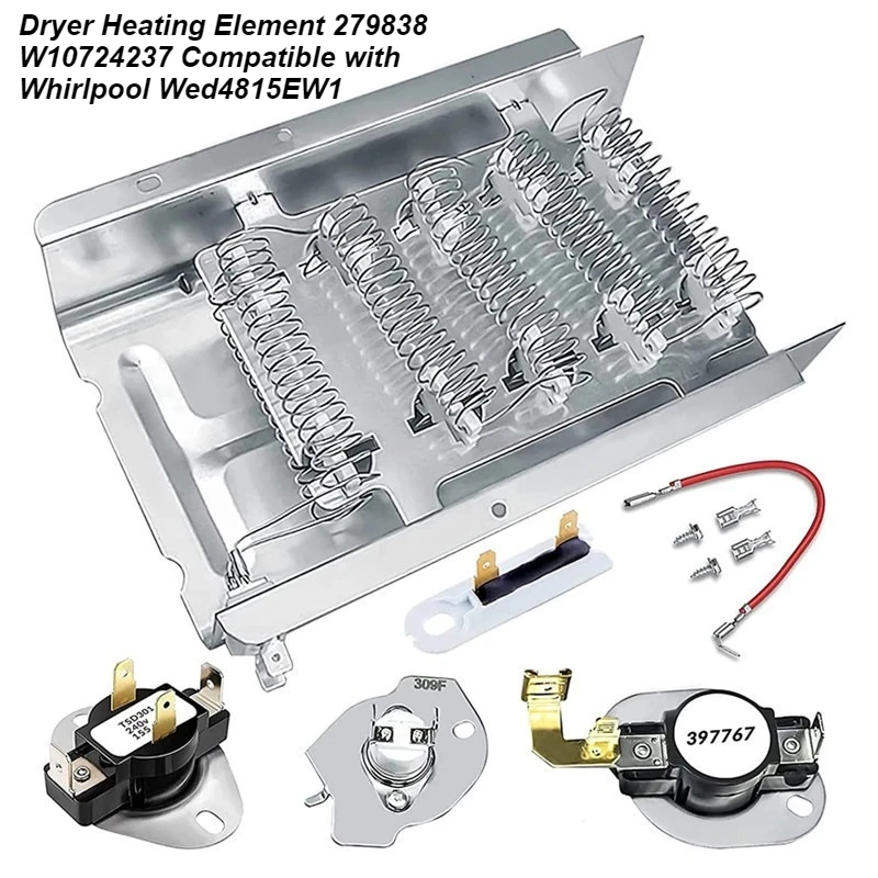 

Dryer Heating Element 279838 W10724237 Compatible with Whirlpool Wed4815EW1
