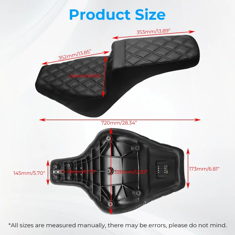 

Brand New Rider Seat One-Piece For Harley Softail Standard Fxst Street Bob 114 Fxbb(S) 2018-2026 Black Vintage Pp Sponge Fill