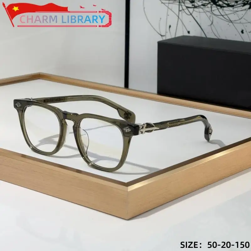 New Trend Men Glasses Frame Women Luxury Brand Design Square Designer Acetate Black Classic Retro Anti-blue Prescription Glasses