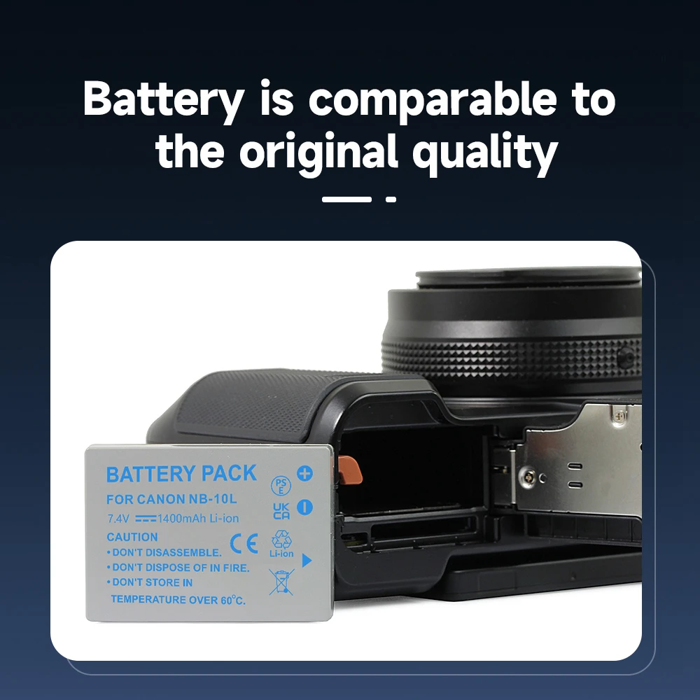 Palo パナソニック-バッテリー充電器,1400mAh,NB-10L nb,10l,gsx40hs,sx50,sx50hs,g1 x g15,g16,sx60,hs,g3x