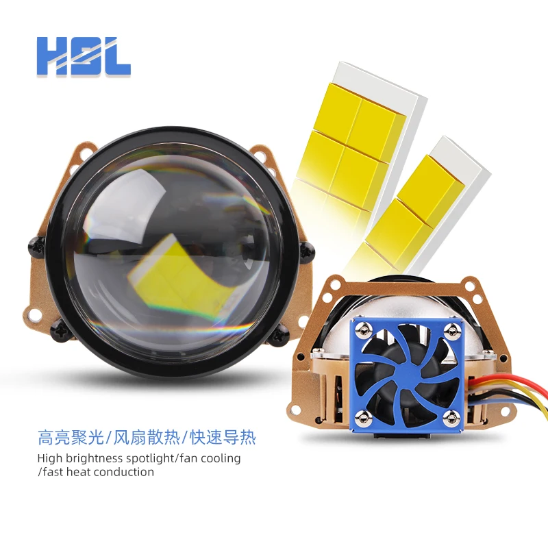 12V 3Inch Bi Led Projector Lens 3.0 Laser Lens Headlights High Power 130W Super Bright Automotive LED Headlights