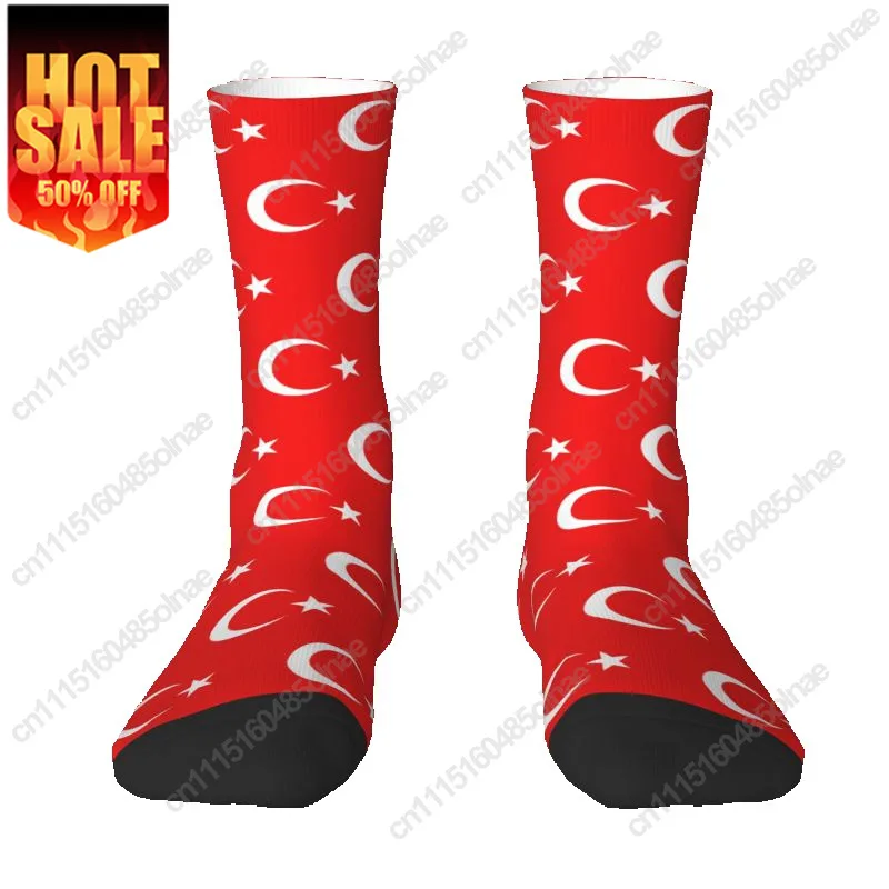 Custom Flag Of Turkey Dress Men Women Warm Funny Novelty Sock Turkish Proud Crew Socks