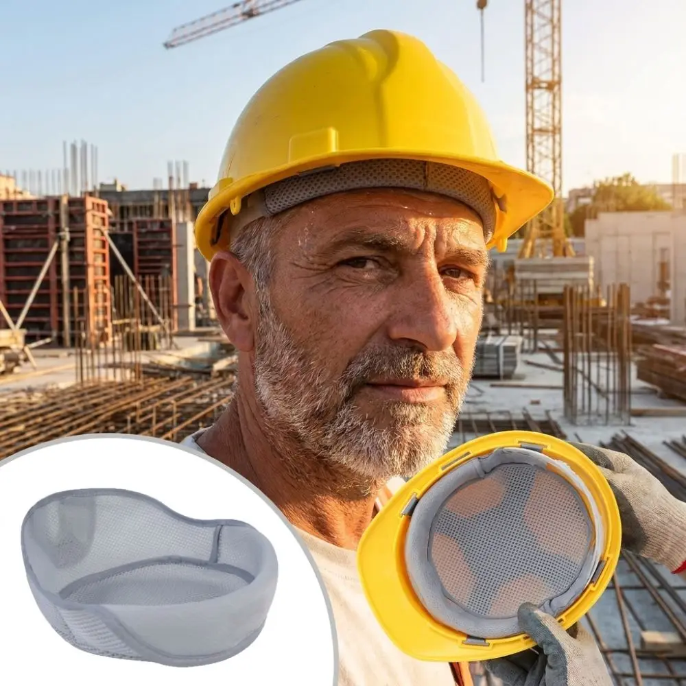 Breathable Mesh Summer Safety Helmet Liner Moisture-wicking Ventilated Construction Helmet Insert Soft Non Slip Fitting
