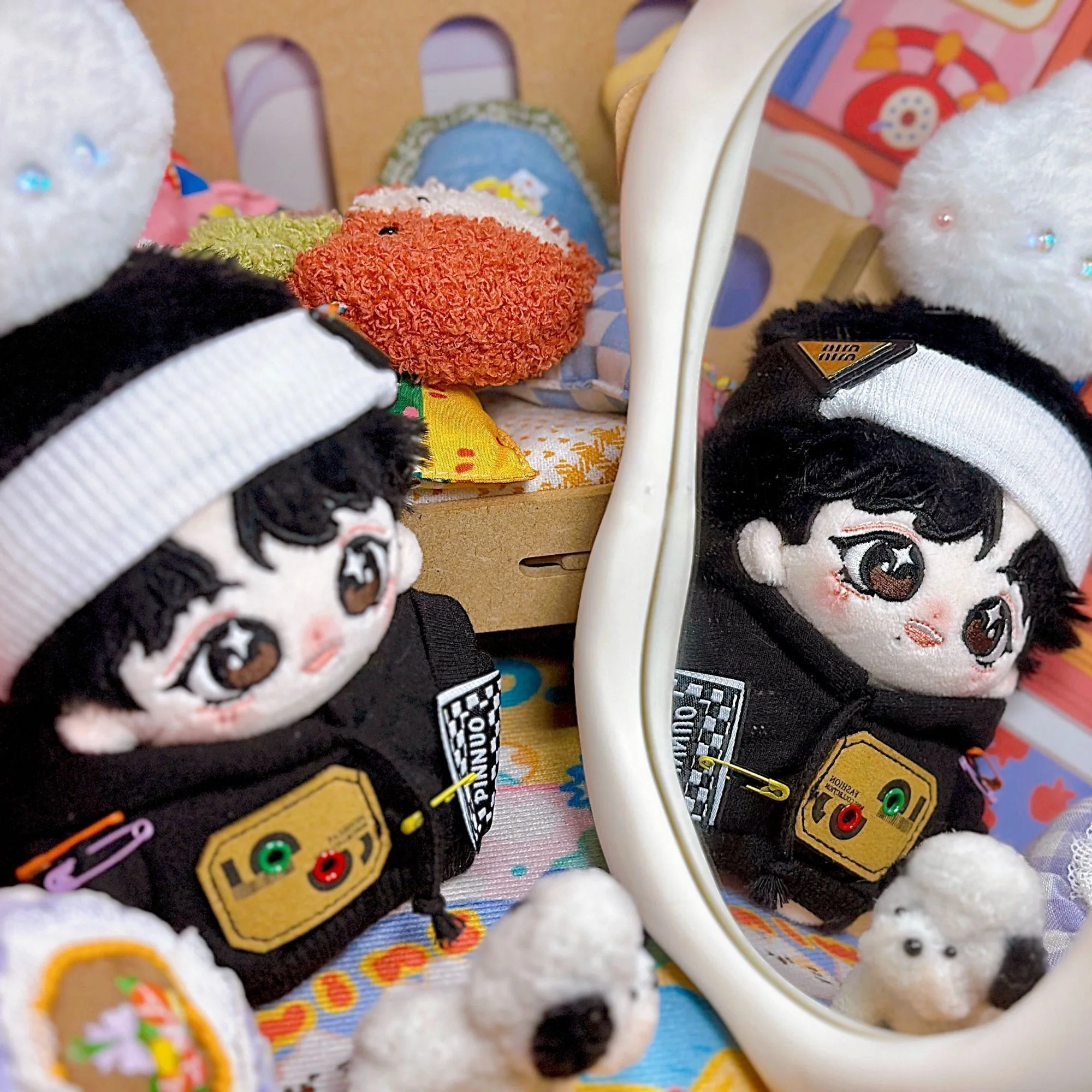 10CM Xiao Zhan Sean Xiao Cotton Doll Plushies Figures Plush Doll Pendant Student Schoolbag Keychain Mascot Puppet Idol Gift