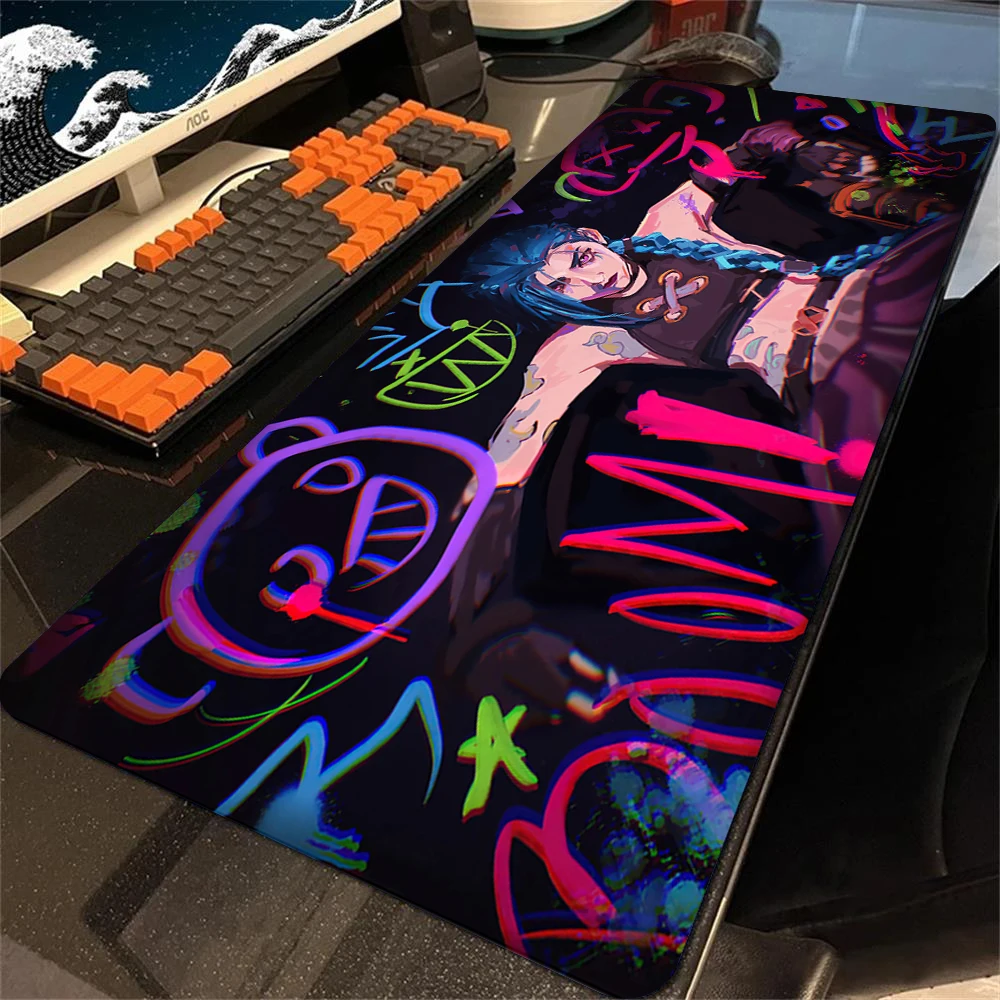 Hot Sell Gamer Arcane Desk Mat Large Mousepad Gamer Accessories PC Computer Keyboard Desk Pad ALeague of Legends Jinx Mouse Pad