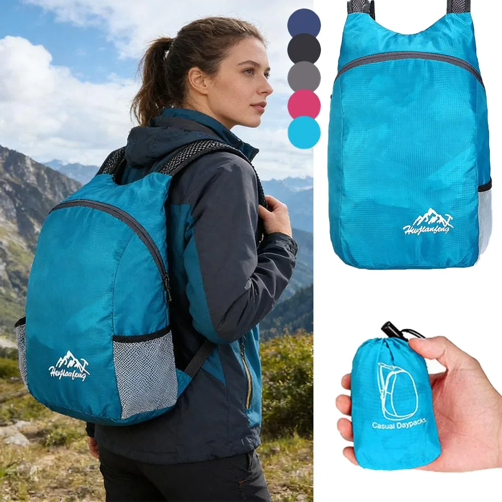 Outdoor Ultra Light Folding Bag Waterproof Foldable Backpack Large Capacity Backpack For Camping Hiking Day Bag Runing