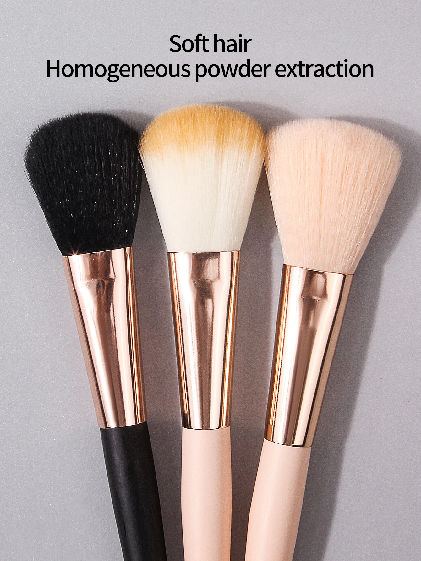 مجموعة فرش مكياج ناعمة مكونة من 4 قطع، فرشاة بودرة سائبة، فرشاة أحمر الخدود، فرشاة مكياج الوجه متعددة الوظائف + نفخة مسحوق مثلثة