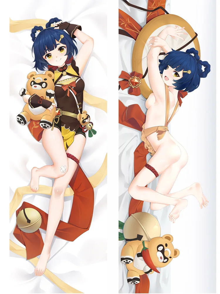 

Game Genshin Impact Xiangling Guoba Cos Dakimakura Otaku Hugging Body Xiang Ling Pillow Case Cover Bedding Cushion Pillowcase