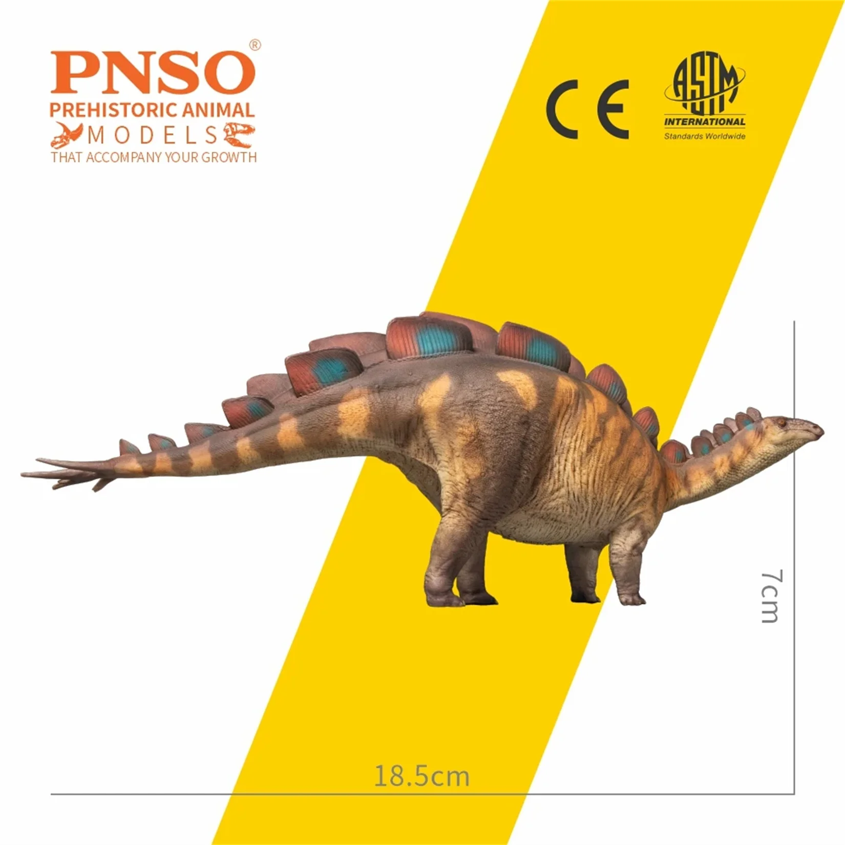 PNSO-Modelo de dinossauro de Stegosauridae, Dinossauro Pré-histórico Cena Animal, Decoração Coleção, Estátua Científica, 82
