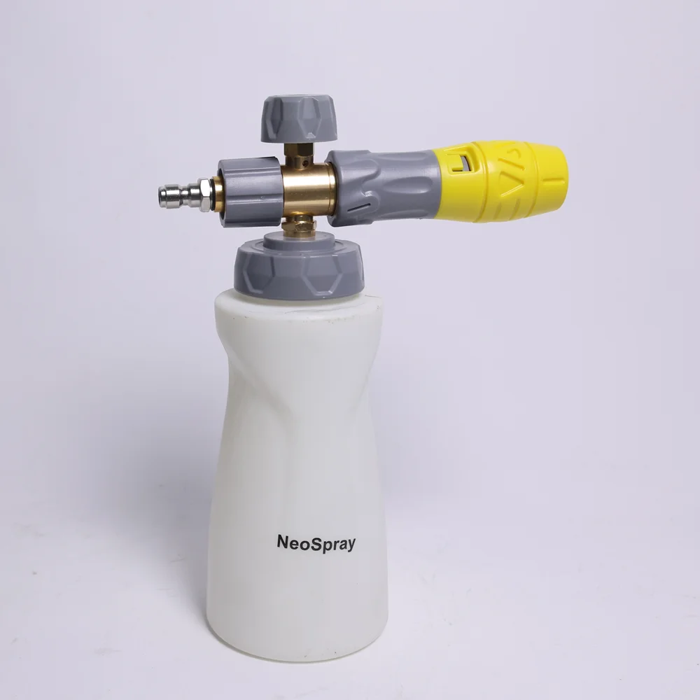 

NeoSpray 1L Snow Foam Gun Pressure Washer Brass Core Foam Gun Adjustable Nozzle 1/4 Inch Male Dispenser
